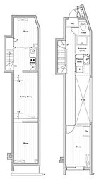 クレアティフ南品川 2DKの間取図画像
