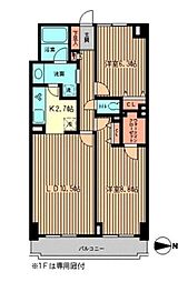 ファーストビレッジ白金台 2LDKの間取図画像