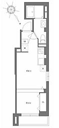 M.J.プレイス目黒 1LDKの間取図画像