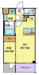 SYFORME東新宿2 1DKの間取図画像