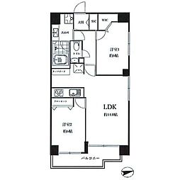 アーバンパレス広尾 2DKの間取図画像