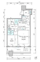 パークタワー勝どきサウス 1LDKの間取図画像