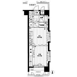 新宿サニーコート 1DKの間取図画像