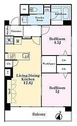 緑が丘マンション 2LDKの間取図画像