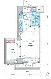 Genoviaカネガフチ 1LDKの間取図画像