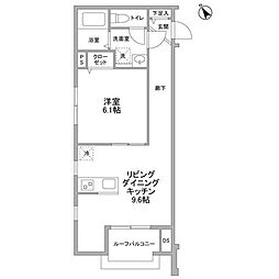 ラ・ヴォワ・ラクテ 1LDKの間取図画像