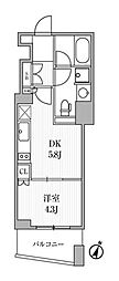 元気ビル 1DKの間取図画像