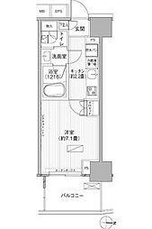 ヒューリックレジデンス新御茶ノ水 1Kの間取図画像