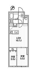 アグライア千石ドゥ 2LDKの間取図画像