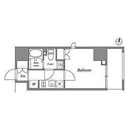 GRANPASEO目黒 1Kの間取図画像