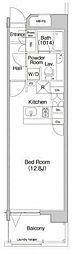 プライムアーバン学芸大学パークフロント ワンルームの間取図画像