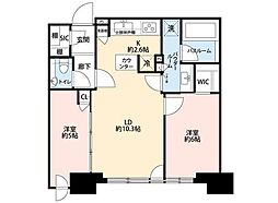 品川イーストシティタワー 2LDKの間取図画像