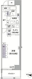 アビティ目黒 1Kの間取図画像