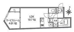 ファブリック中井デューレジデンス 1LDKの間取図画像