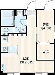 アグライア目黒中央 1LDKの間取図画像