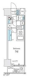 RESIDIA大手町北 1Kの間取図画像