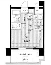 メインステージ広尾 1Kの間取図画像
