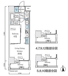 プライマル上野・稲荷町 1LDKの間取図画像