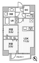 エスレジデンス目黒大岡山ブレサ 2LDKの間取図画像