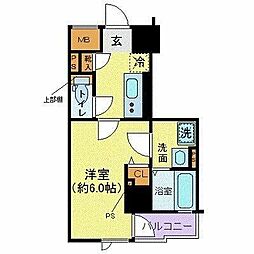 ハーモニーレジデンス御茶ノ水 1Kの間取図画像