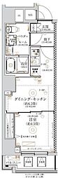 ガリシア森下VI 1DKの間取図画像