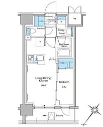 ルフォンプログレ西大井プレミア 1LDKの間取図画像