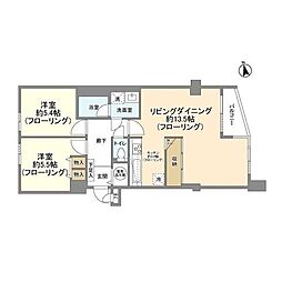パレ二子玉川 2LDKの間取図画像
