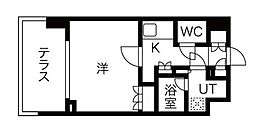 シーズンフラッツ高田馬場リバーサイドサウス 1Kの間取図画像