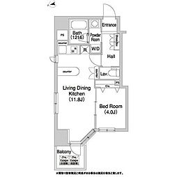 コンフォリア浅草橋DEUX 1LDKの間取図画像