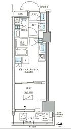 パークアクシス品川天王洲アイル 1DKの間取図画像