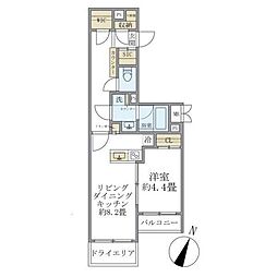 ビューテラス茗荷谷 1LDKの間取図画像