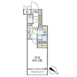 ビューテラス茗荷谷 1Kの間取図画像