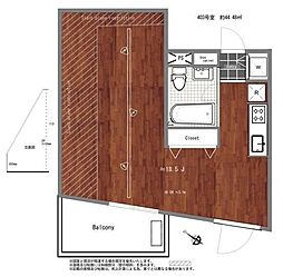 T-テラス 1LDKの間取図画像
