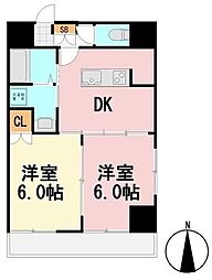 ホワイトアベニュー古谷 2DKの間取図画像