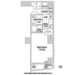 コンフォリア押上 1Kの間取図画像