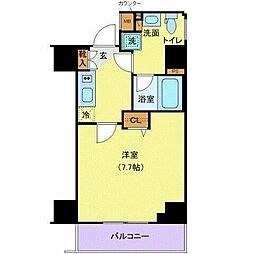 ガリシア池上 1Kの間取図画像