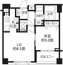 クリオ渋谷ラモード 1LDKの間取図画像