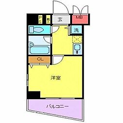 メインステージ四ツ谷 1Kの間取図画像