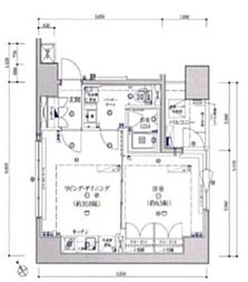 スパシエ上野ステーションプラザ 1LDKの間取図画像