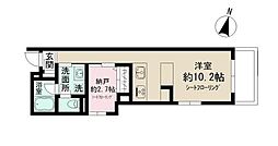 アドミラル碑文谷 ワンルームの間取図画像