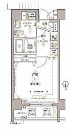 レアライズ高田馬場 1Kの間取図画像