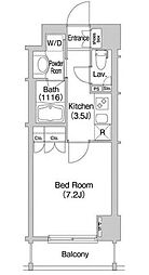 コンフォリア市谷柳町 1Kの間取図画像
