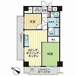 ライオンズプラザお茶の水 2LDKの間取図画像