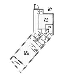 グランデュオ中目黒4 1LDKの間取図画像