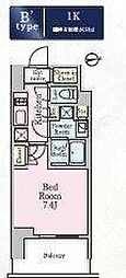 ラティエラ大鳥居 1Kの間取図画像