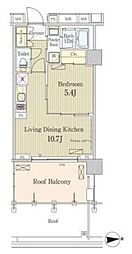 パークアクシス池田山 1LDKの間取図画像