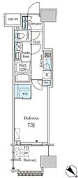 レガシス中目黒 1Kの間取図画像