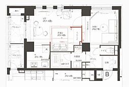 フレッシア永田町 2LDKの間取図画像