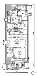 クレイシア秋葉原ラグゼスウィート 1LDKの間取図画像