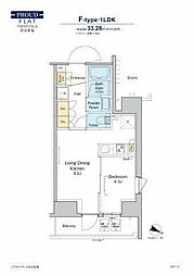 PROUDFLAT渋谷笹塚 1LDKの間取図画像